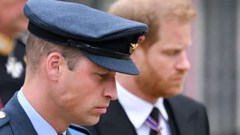 Harry et William lors de l'enterrement de la reine Elisabeth