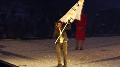 Tom Cruise s'est emparé du drapeau olympique